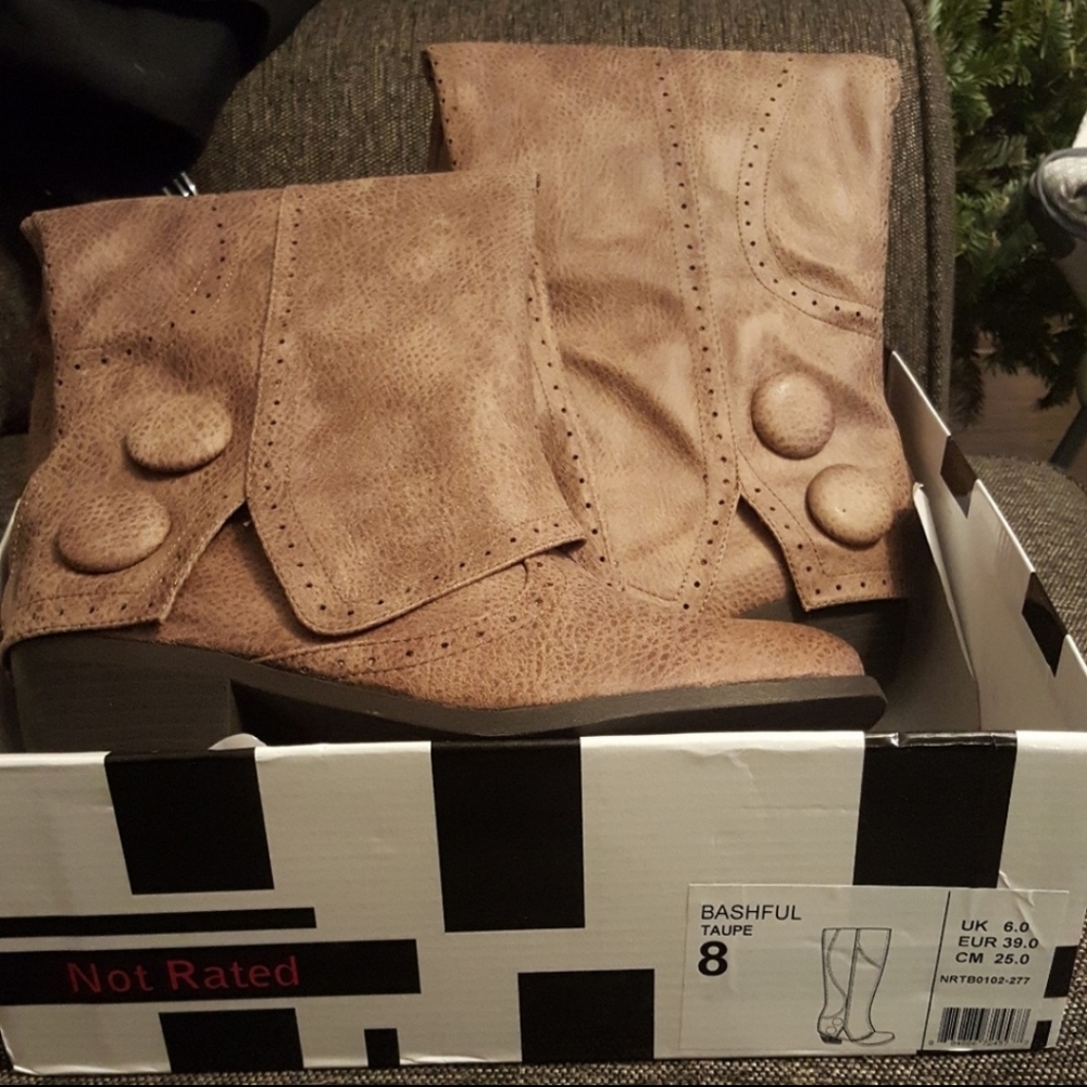 Taupe Tall Boots New in Box - Size 8